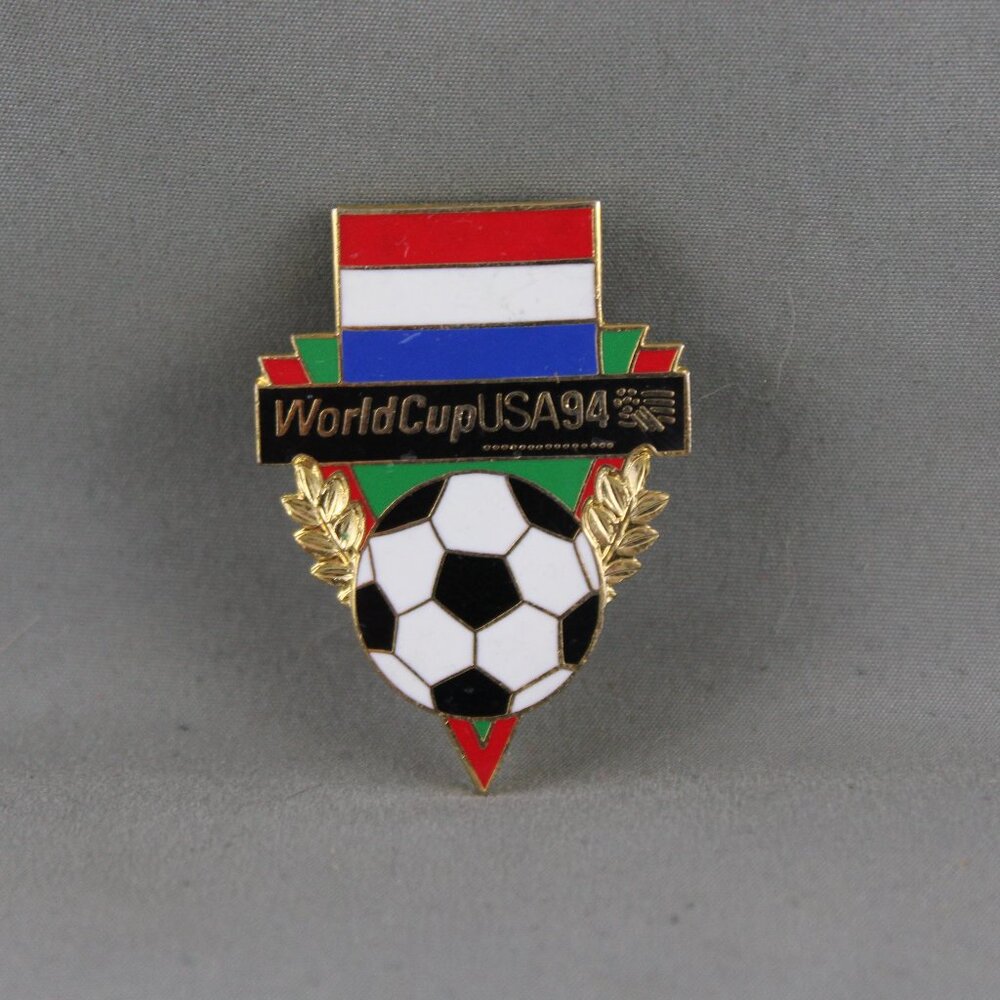 Team Netherlands Soccer Pin - 1994 World Cup by Peter David - Flag and Ball